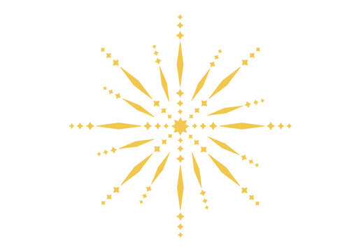 Gold Ornamental Christmas Snowflake Star