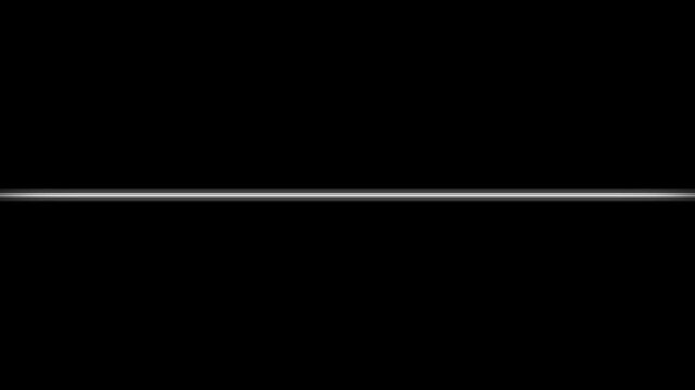 Glowing white horizontal line on black screen mimicking old tv shutdown
