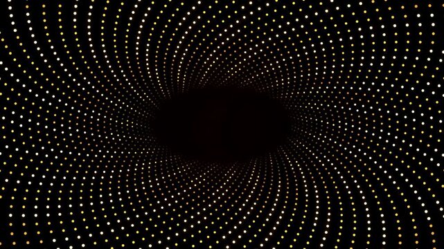 Celestial Golden Particle Vortex Tunnel with Elliptical Center Wormhole Loop