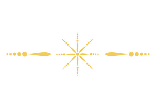 Gold Teardrop Snowflake Decorative Divider