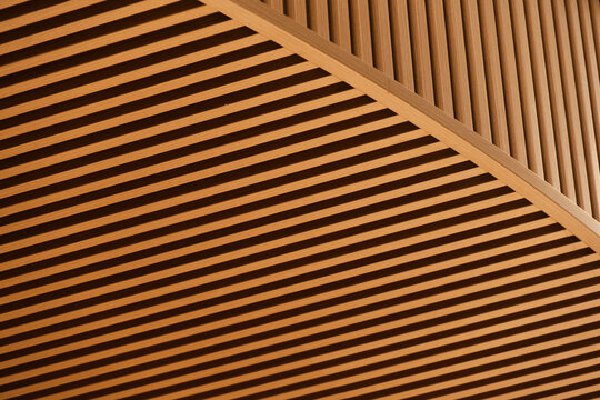 line and curve wood panel detail for contemporary architectural background	