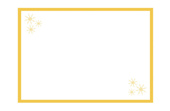 Gold Teardrop Snowflake Border Frame