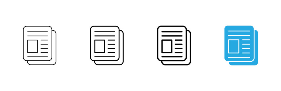 Newspaper icon vector. news paper sign and symbolign