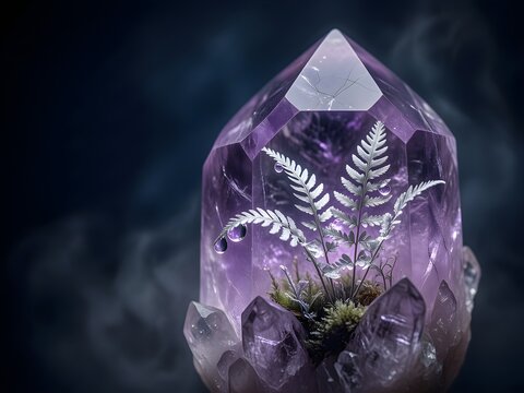 crystal ball on black background