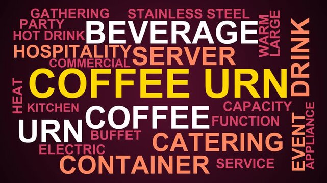 Coffee Urn Word Cloud