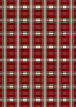 Red plaid tartan seamless pattern background vector illustration, perfect for classic fabric texture, Christmas gift wrapping paper, winter tablecloth print, and trendy textile design.