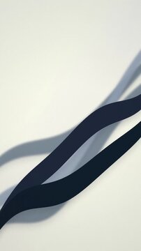 Dark ribbon waves flowing seamless loop abstract background