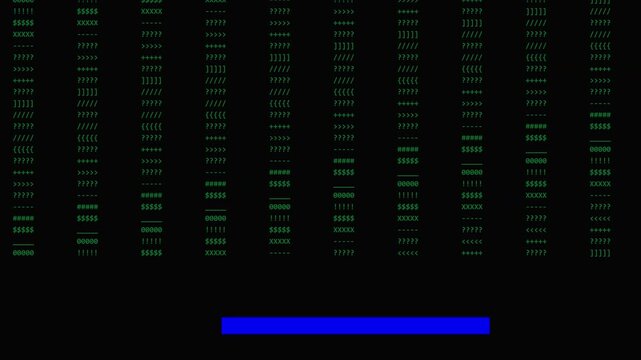 Virus code glitch displaying corrupted digital data and colorful system