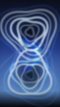 Abstract hourglass blue energy beam seamless loop background