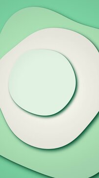 Paper cut oval shapes morphing seamless loop motion background