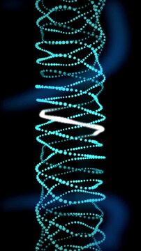 DNA particle helix rotating seamless loop motion background