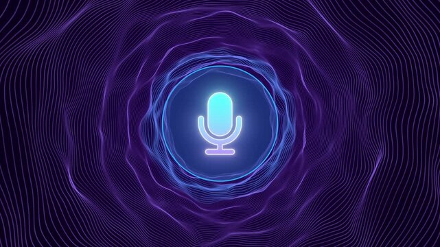 Microphone circular field audio waves podcasts voice recording music