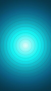 Cyan concentric circles glowing radial seamless loop background