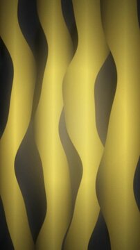 Wavy yellow ribbon forms moving seamless loop motion background