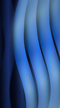 Blue undulating vertical wave ribbons seamless loop motion background