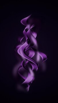 Purple ribbons swirling energy tendrils seamless loop background