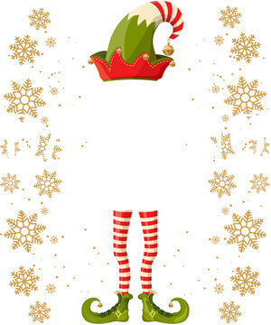 Dancing Elf Christmas Matching Family Pajamas Holiday Illustration