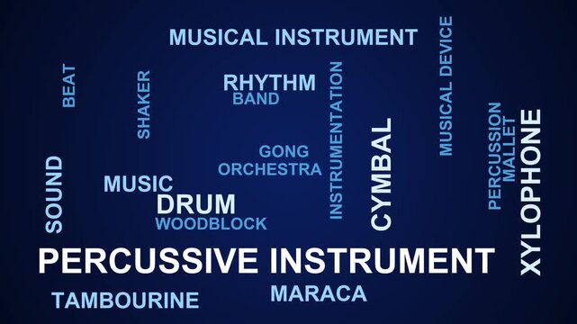 Percussive Instrument Word Cloud