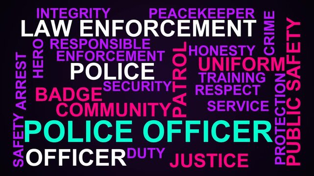 Police Officer Word Cloud