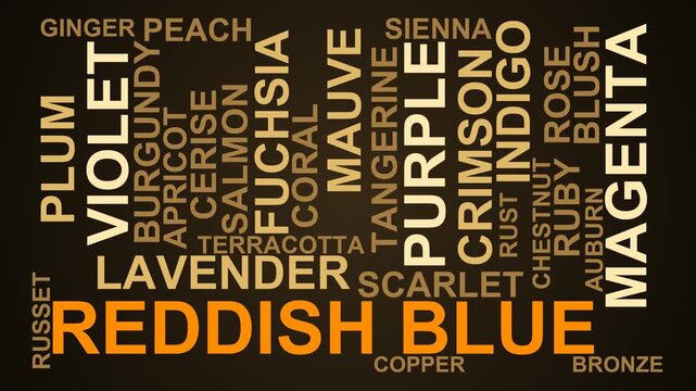 Reddish Blue Word Cloud