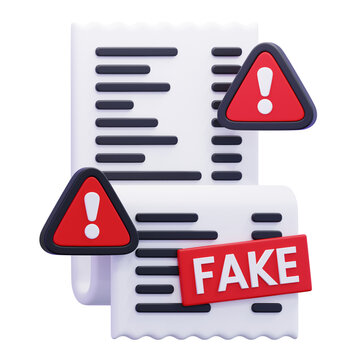 3D Fake Money and Financial Fraud Illustration