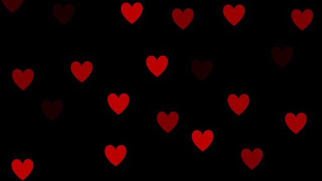 red hearts background