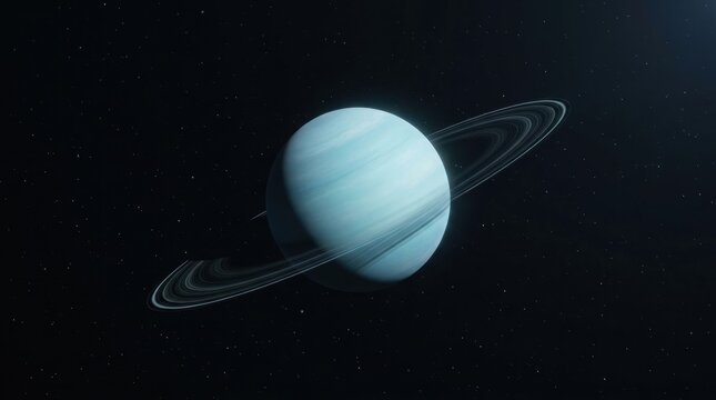 A planet with rings in space.