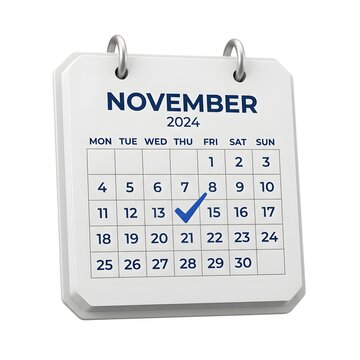 November month calendar health checkup reminder