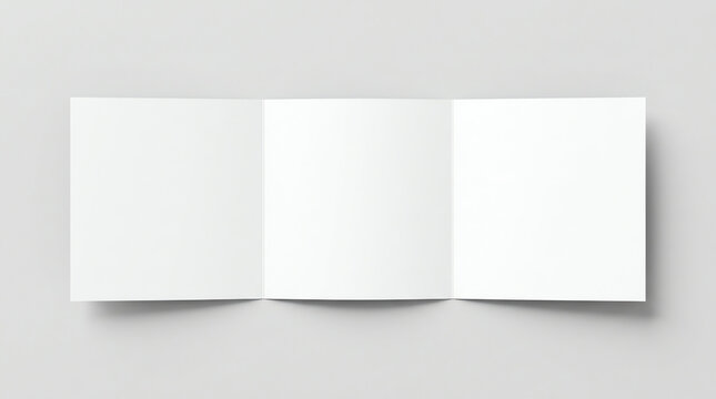 Blank half fold brochure template for mock up and presentation design. 3d render illustration (2)