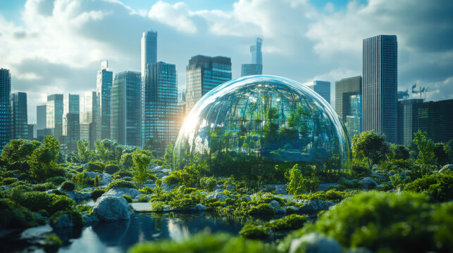Environmental urban landscape solutions futuristic city eco-solutions
