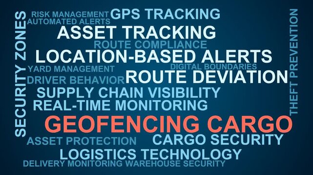 Geofencing Cargo Word Cloud