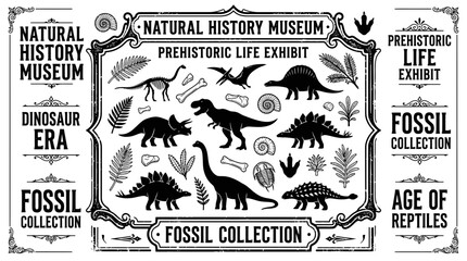 Dinosaur Silhouette Collection - Prehistoric Life Exhibit © yout