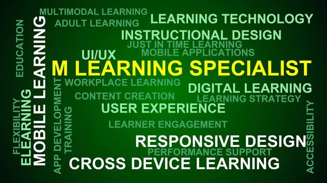 M Learning Specialist Word Cloud
