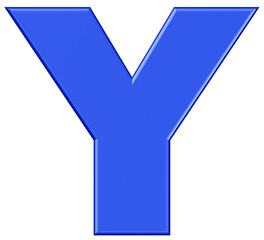 3D素材_アルファベット_Y_青 © 四ッ谷
