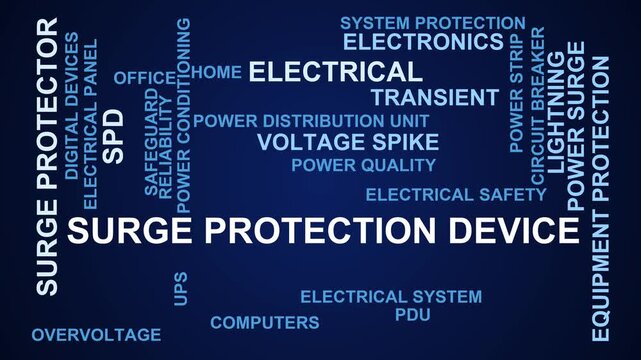 Surge Protection Device Word Cloud