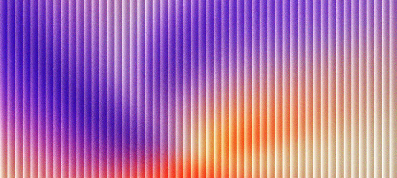 Abstract vertical stripe pattern with vibrant purple and orange gradient background, modern linear texture with soft blurred color transitions, minimalist geometric backdrop for web designs.
