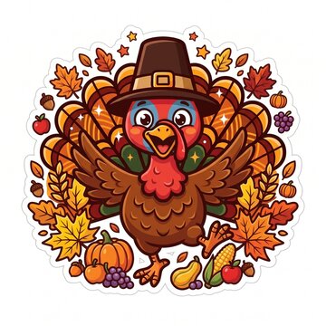 thanksgiving turkey vector illustration