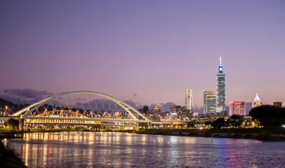 Fototapeta premium Panoramic Urban Skyline and Modern Cityscape in Taiwan, Asia Travel and Business Concept