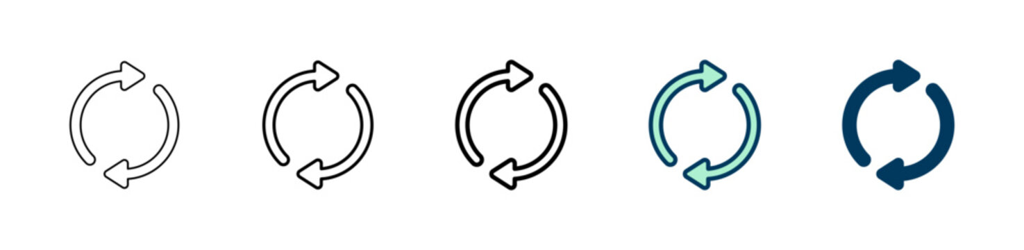 Refresh icon logo design. Reload sign and symbol. Update icon.