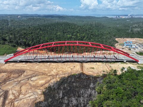 Dirgahayu Arch Bridge at IKN East Of Kalimantan Indonesia