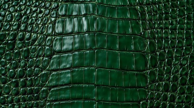 Luxury emerald green alligator skin crocodile leather texture background