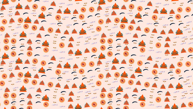 Abstract pattern with conical and circular shapes