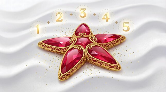 Pastel Under the Sea Kids Wallpaper Elegant Ruby Starfish with Gold Filigree Design Cute Coral Reef Marine Life Background  Dreamy Underwater Ocean Animal Illustration 
