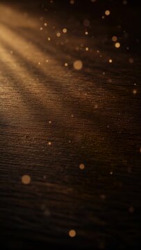 Brown Wood Surface with Dark Grunge Texture, Rough Aged Background and Vintage Abstract Pattern with Golden Light