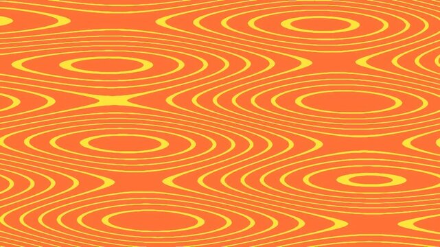 Abstract orange and yellow retro wave pattern background