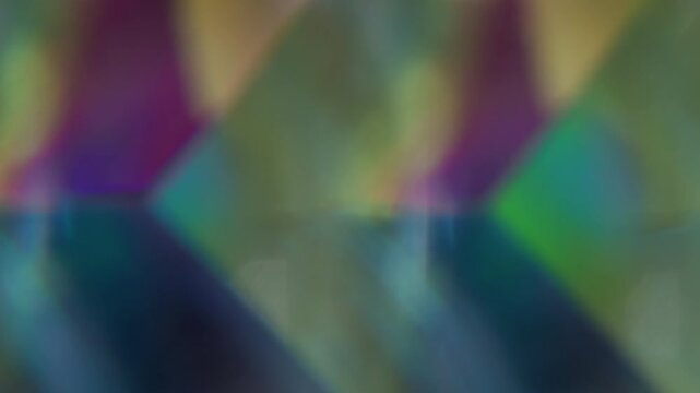 Fantasy beam. Blur geometric overlay. Defocused yellow blue color shine lens flare glare flicker sparkle gleam on abstract light art.