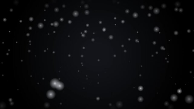 Abstract soft white rising particles moving in a minimal dark
