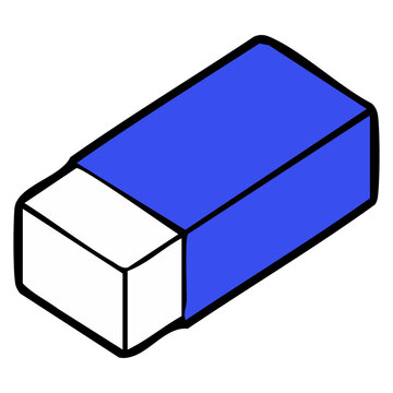 Isometric rubber eraser office supply vector illustration