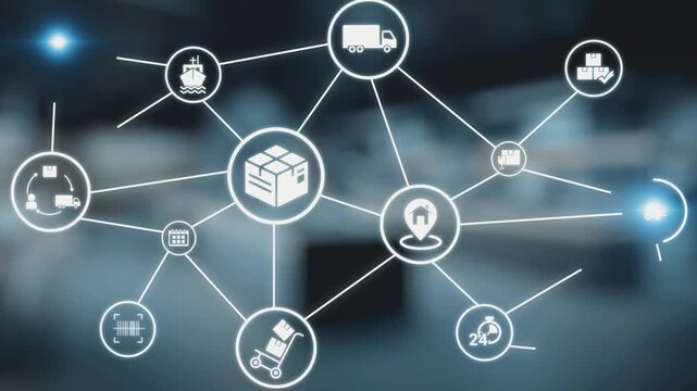 Goods delivery tracking icons show shipping, goods delivery routes, and logistics monitoring. Goods delivery tracking ensures timely goods delivery, secure handling, and accurate tracking. Gist