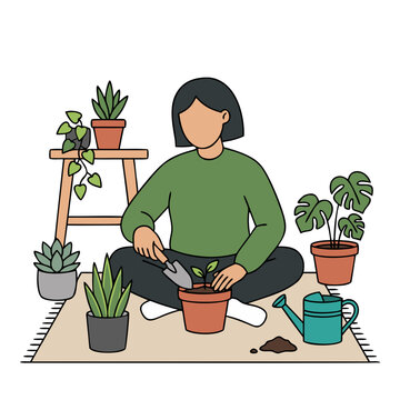 Urban Jungle Home Gardening and Plant Potting Routine